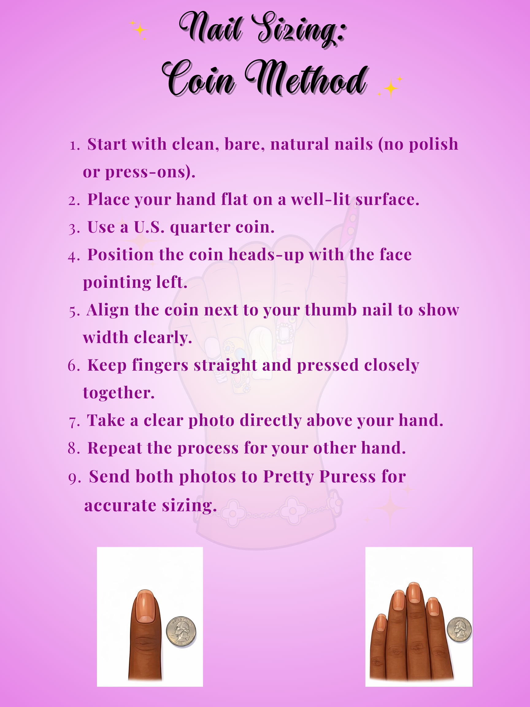 Coin Method Nail Sizing Guide